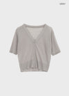 Paichi Linen Short-sleeve Cardigan