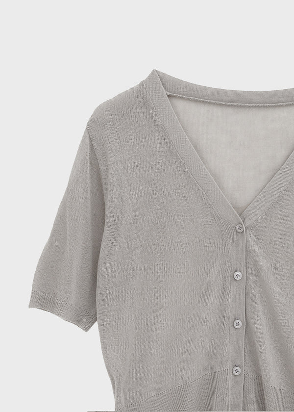 Paichi Linen Short-sleeve Cardigan