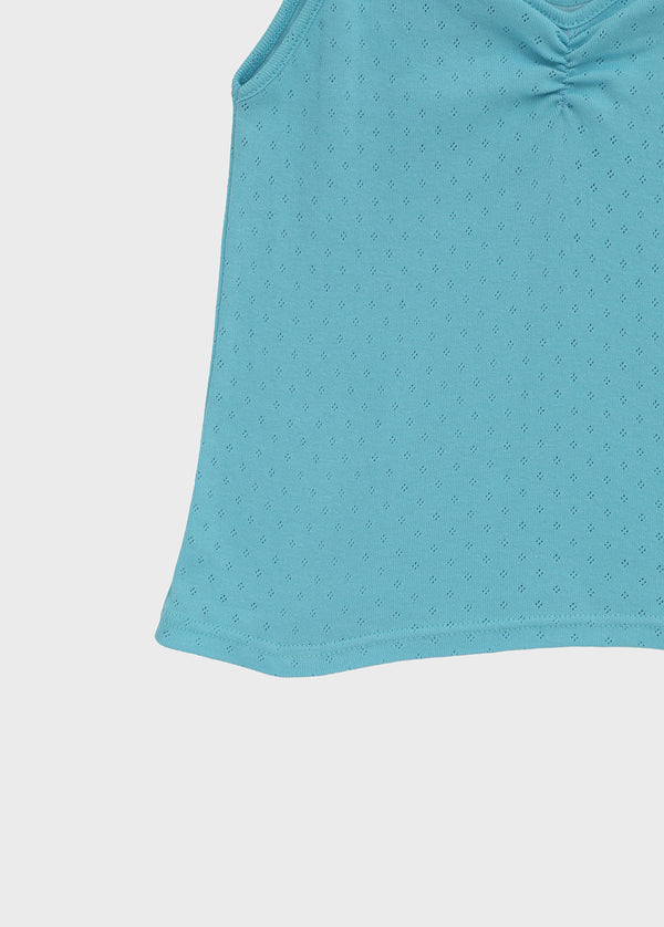 Finale Punching Shirring Sleeveless
