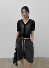 Paichi Linen Short-sleeve Cardigan