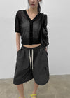 Paichi Linen Short-sleeve Cardigan