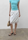 Mondelang Lace Satin Midi Skirt