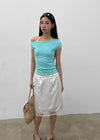 Mondelang Lace Satin Midi Skirt