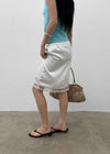 Mondelang Lace Satin Midi Skirt