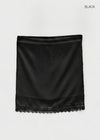 Mondelang Lace Satin Midi Skirt