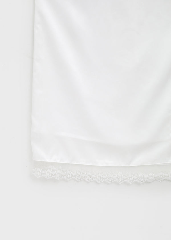 Mondelang Lace Satin Midi Skirt