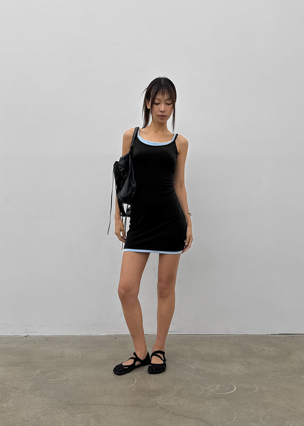 [MADE] Prico Layered Mini Dress (Built-in Cap)