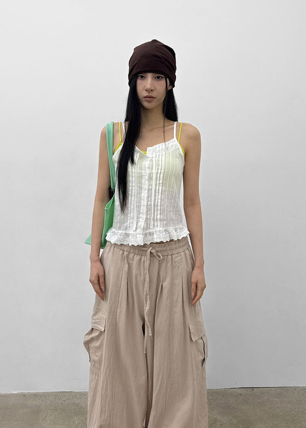 Belquin Lace Sleeveless Blouse