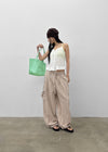 (UNISEX) Polset Wide Linen Cargo Pants