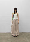 (UNISEX) Polset Wide Linen Cargo Pants