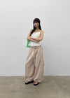 (UNISEX) Polset Wide Linen Cargo Pants
