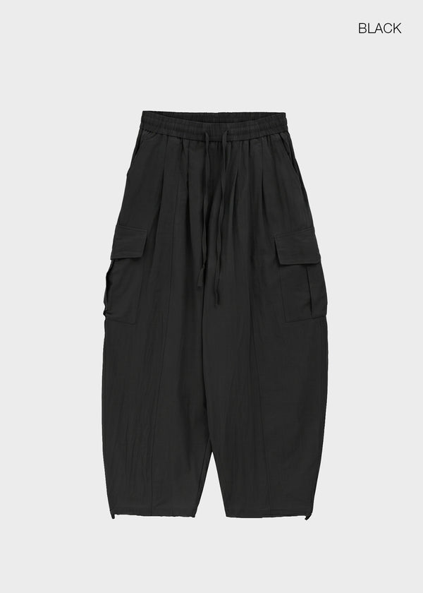 (UNISEX) Polset Wide Linen Cargo Pants