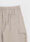 (UNISEX) Polset Wide Linen Cargo Pants