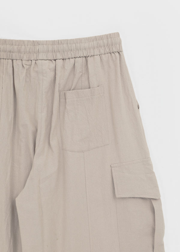 (UNISEX) Polset Wide Linen Cargo Pants