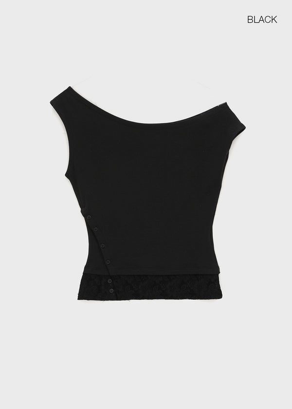[MADE] Yeltz Lace Asymmetrical Sleeveless