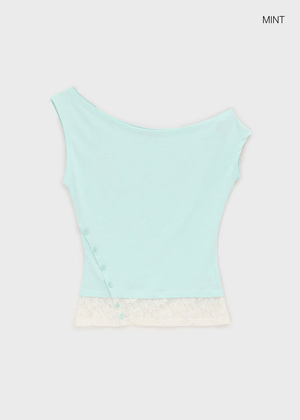 [MADE] Yeltz Lace Asymmetrical Sleeveless