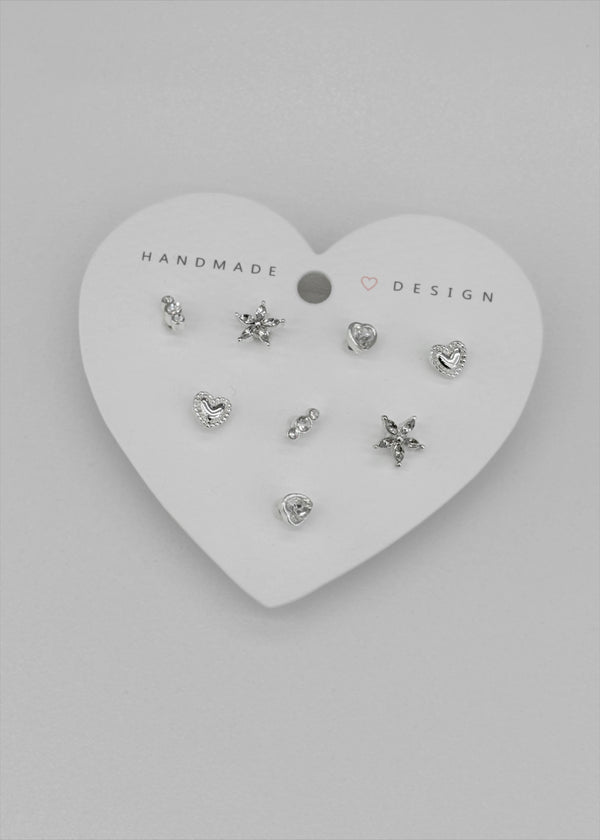 Chakuri 4-Set Cubic Earrings