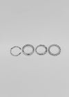 Tromue 4-Set Silver Ring
