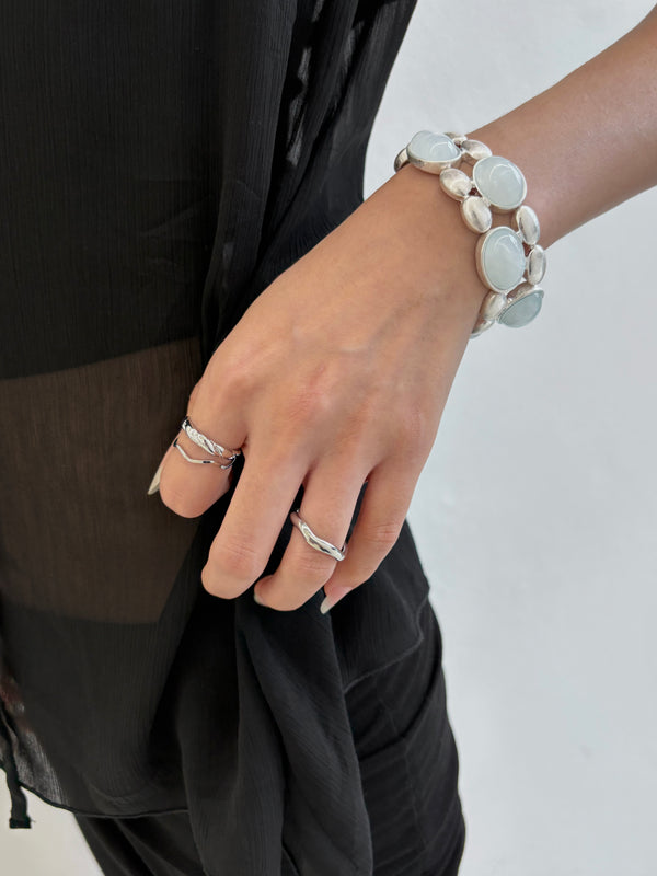 Tromue 4-Set Silver Ring