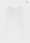 Meer Summer See-through Button Cardigan