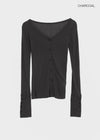 Meer Summer See-through Button Cardigan