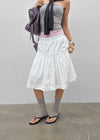 Mirage Frill Banding Midi Skirt