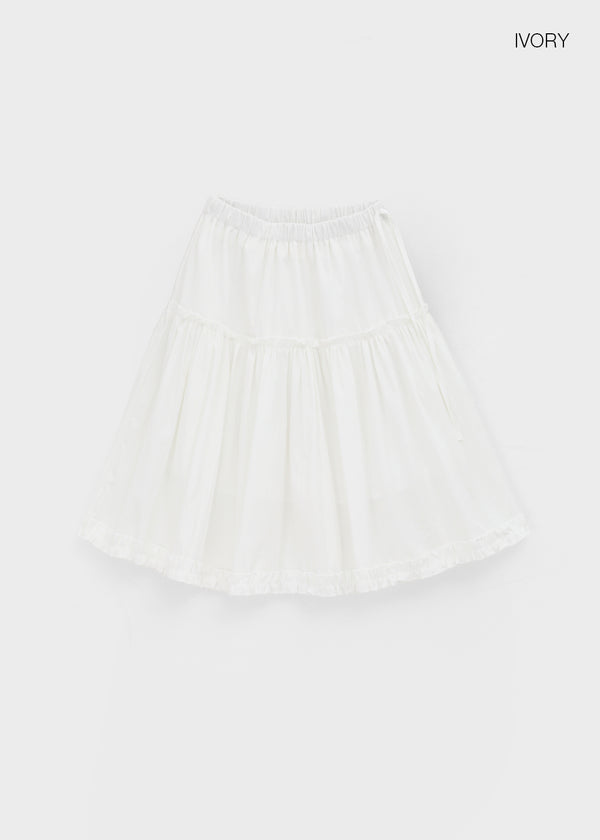Mirage Frill Banding Midi Skirt