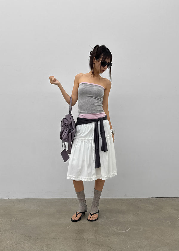 [MADE] Prico Layered Tube Top (Built-in Cap)