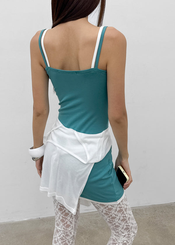 [MADE] Prico Layered Mini Dress (Built-in Cap)