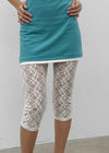 Quark See-through Lace Capri Leggings