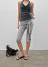 Stillup Shirred Strap Capri Pants