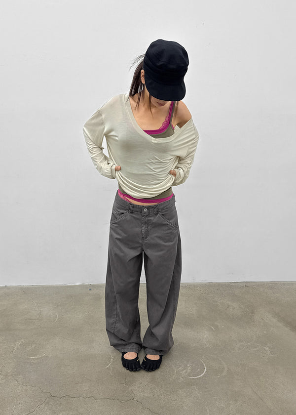 Grotto Bijou Pigment Wide Cargo Pants