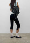 Rust Slit Banding Capri Pants