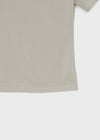 Coated Half-neck Button Short-sleeve Tee