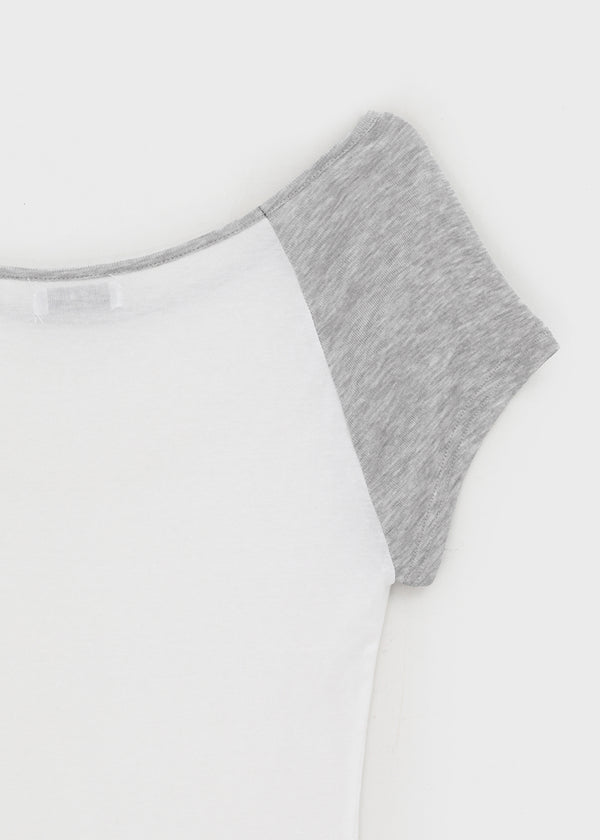 Thomaston Raglan Off-Shoulder Short Sleeve Tee