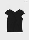 Furness Cap Sleeve Wrap Short Sleeve Tee