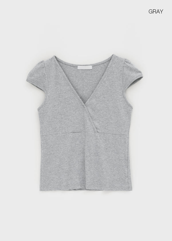 Furness Cap Sleeve Wrap Short Sleeve Tee