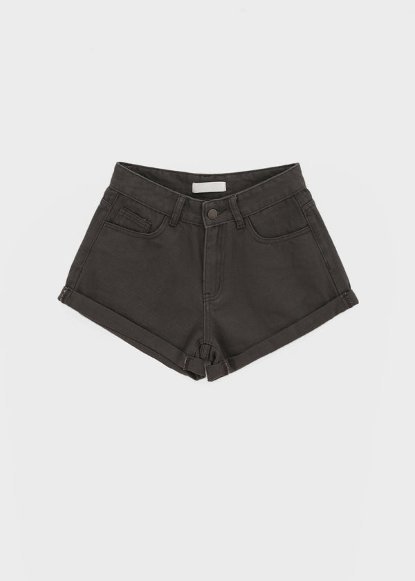 Nicket Roll-up Cotton Shorts (Belt Set)