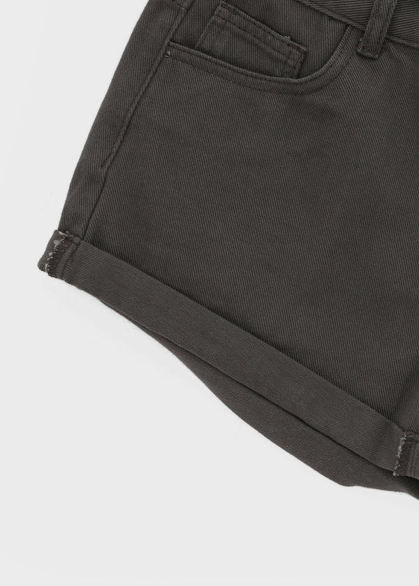 Nicket Roll-up Cotton Shorts (Belt Set)