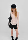 Tinta Ribbed Collared Long Sleeve Tee