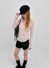 Tinta Ribbed Collared Long Sleeve Tee