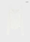Tinta Ribbed Collared Long Sleeve Tee