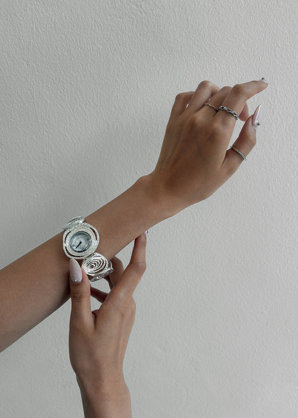 Somte 8-piece silver ring set