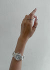 Somte 8-piece silver ring set