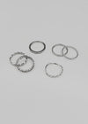 Somte 8-piece silver ring set