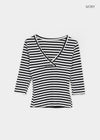 Quartz Stripe Wrap Half-Sleeve Tee