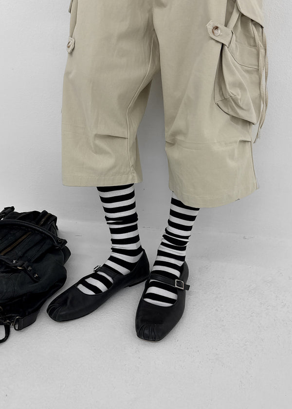 Combill Striped Over-the-knee Socks