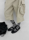 Combill Striped Over-the-knee Socks