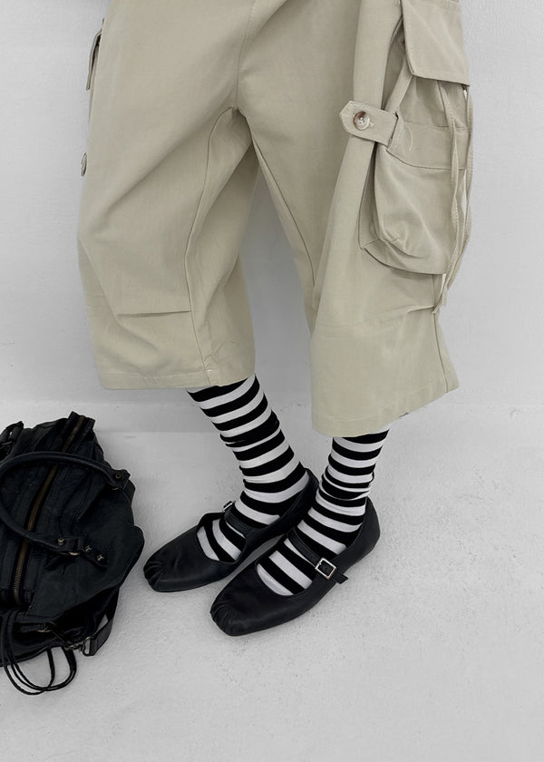 Combill Striped Over-the-knee Socks