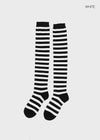 Combill Striped Over-the-knee Socks